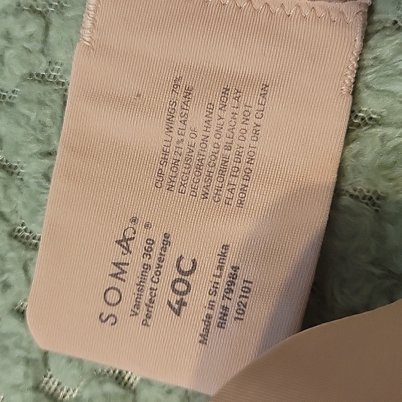 Soma Vanishing 360 Perfect Coverage bra 40C - Picture 2 of 7